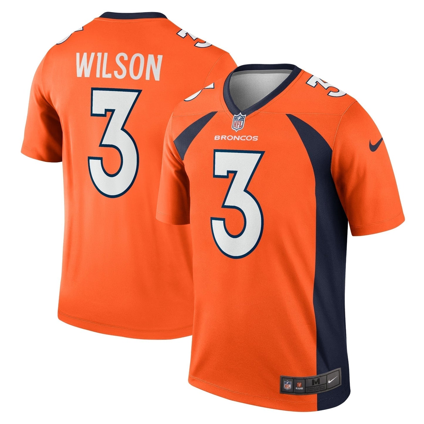 Russell Wilson Denver Broncos Legend Jersey - Orange football jersey product view 1