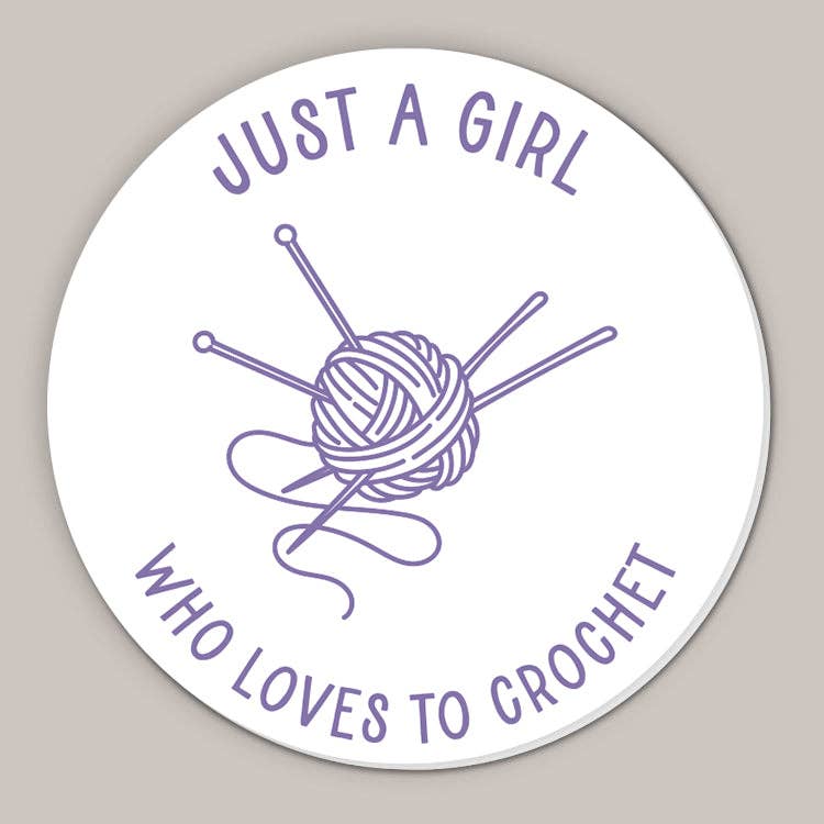 Just A Girl Who Loves To Crochet Decal Unisex T-shirt, Sweatshirt, Hoodie, Long Sleeve Tee - T-Shirt, Sweatshirt, Hoodie