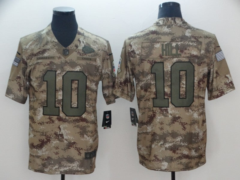Men's Kansas City Chiefs Tyreek Hill #10 Camouflage Game Jersey1 football jersey product view 1
