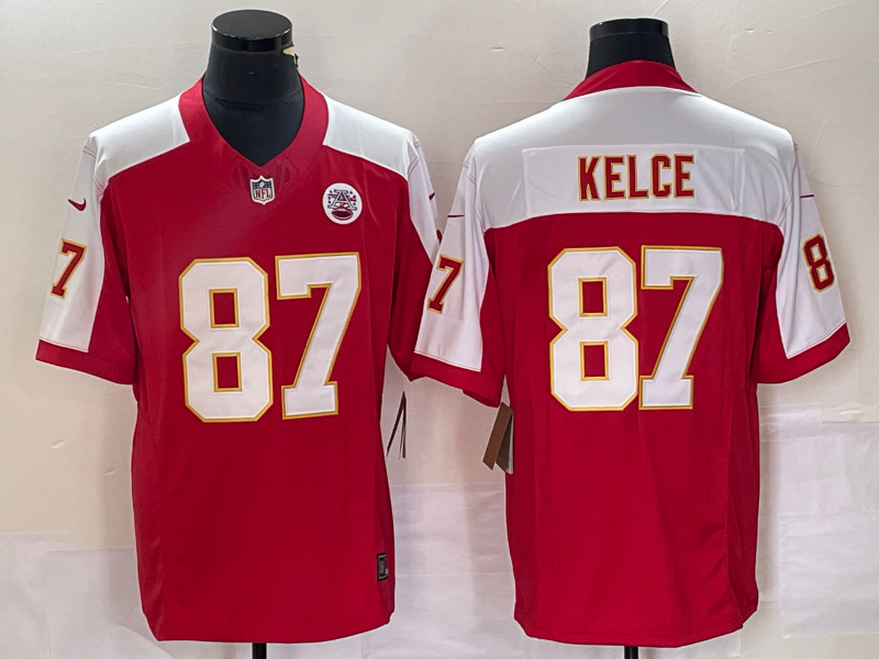 Men's Kansas City Chiefs Travis Kelce Red Player Game Jersey football jersey product view 1