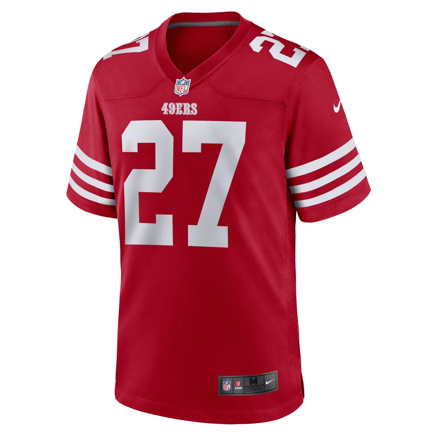 San Francisco 49ers Ji'Ayir Brown Scarlet Team Game Jersey football jersey product view 2