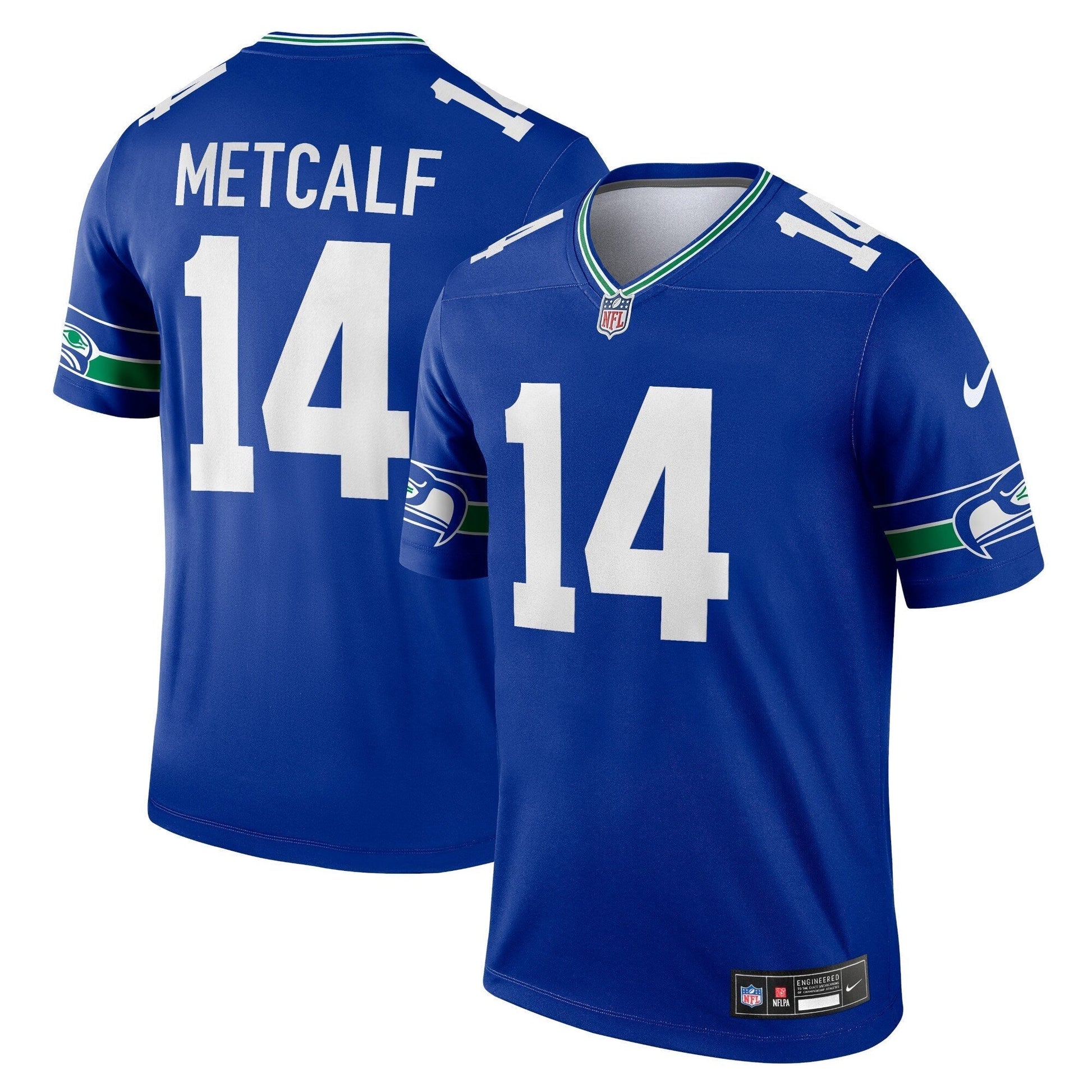 DK Metcalf Seattle Seahawks Throwback Legend Jersey - Royal football jersey product view 1