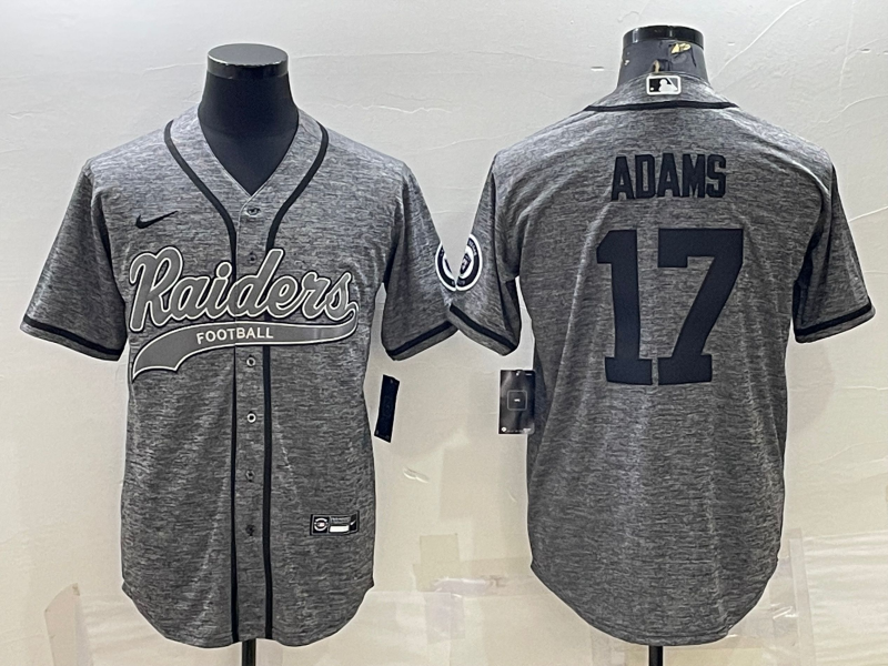 Men's Las Vegas Raiders Davante Adams #17 Gray Player Jersey1 Joint Edition football jersey product view 1
