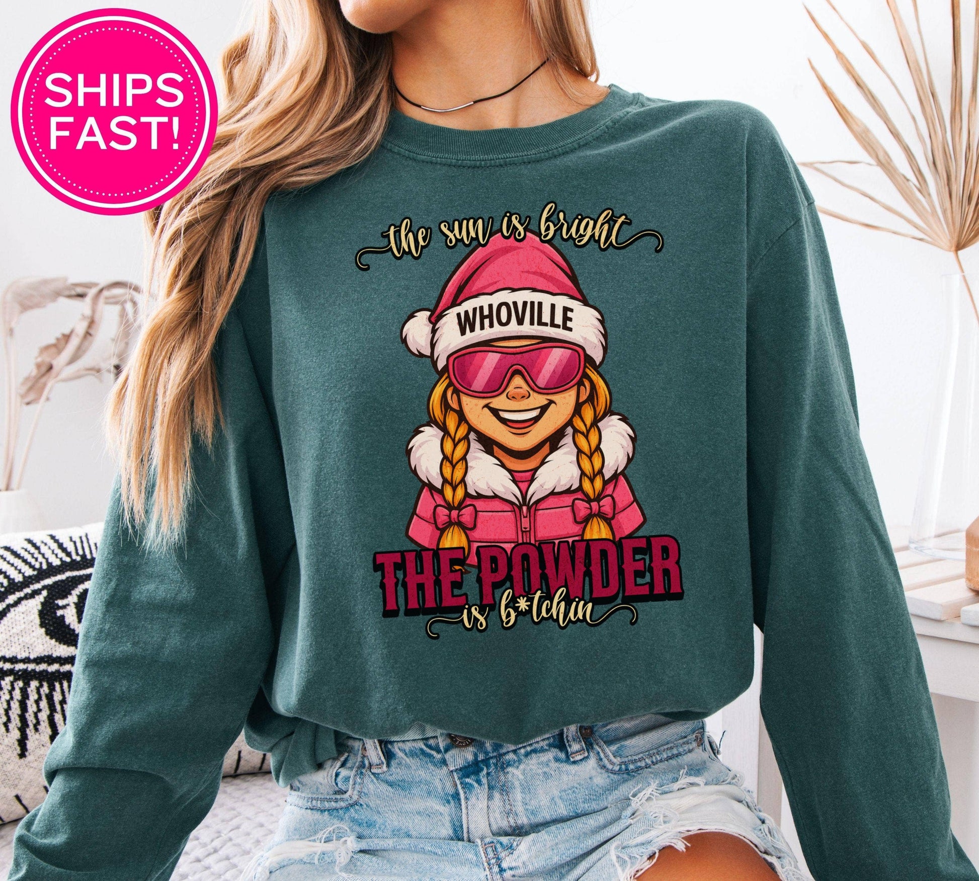 Cindy Lou Who Christmas Women's Ski Sports Tee Unisex T-shirt, Sweatshirt, Hoodie, Long Sleeve Tee - T-Shirt, Sweatshirt, Hoodie