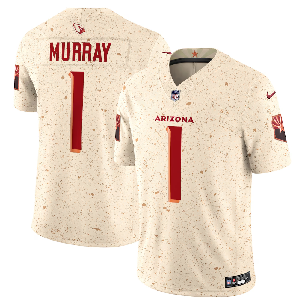 Men's Arizona Cardinals Kyler Murray #1 Natural 2025 Rivalries Collection Limited Jersey football jersey product view 1