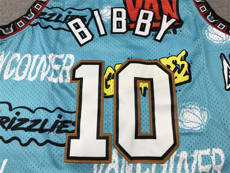 Grizzlies No. 10 BIBBY Graffiti basketball jersey product view 3