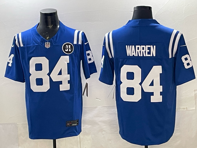 Men's Indianapolis Colts Tyler Warren #84 Royal Game Jersey football jersey product view 1