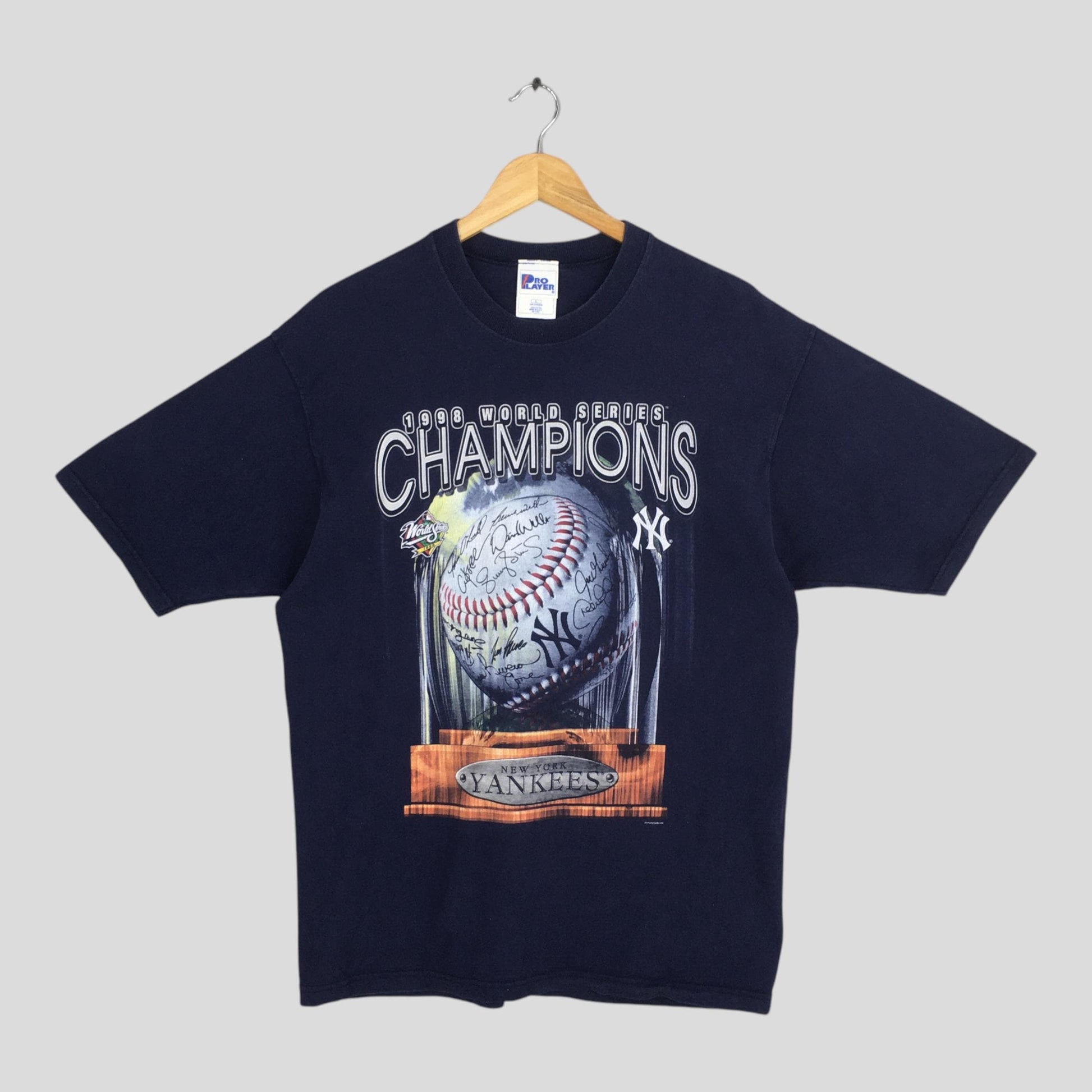 New York Yankees Mlb Blue T Shirt Large Unisex T-shirt, Sweatshirt, Hoodie, Long Sleeve Tee - T-Shirt, Sweatshirt, Hoodie