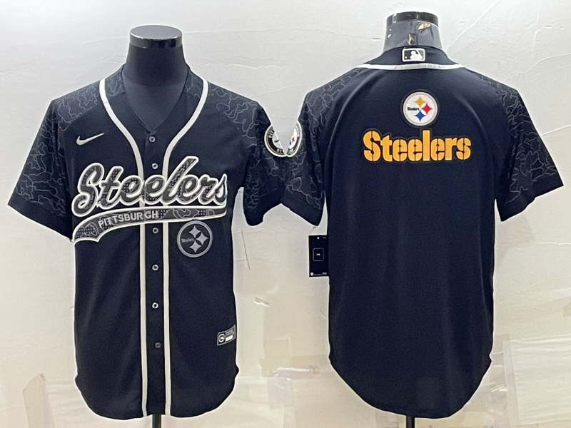 Men's Pittsburgh Steelers Black Retired Player RFLCTV Limited Jersey football jersey product view 1