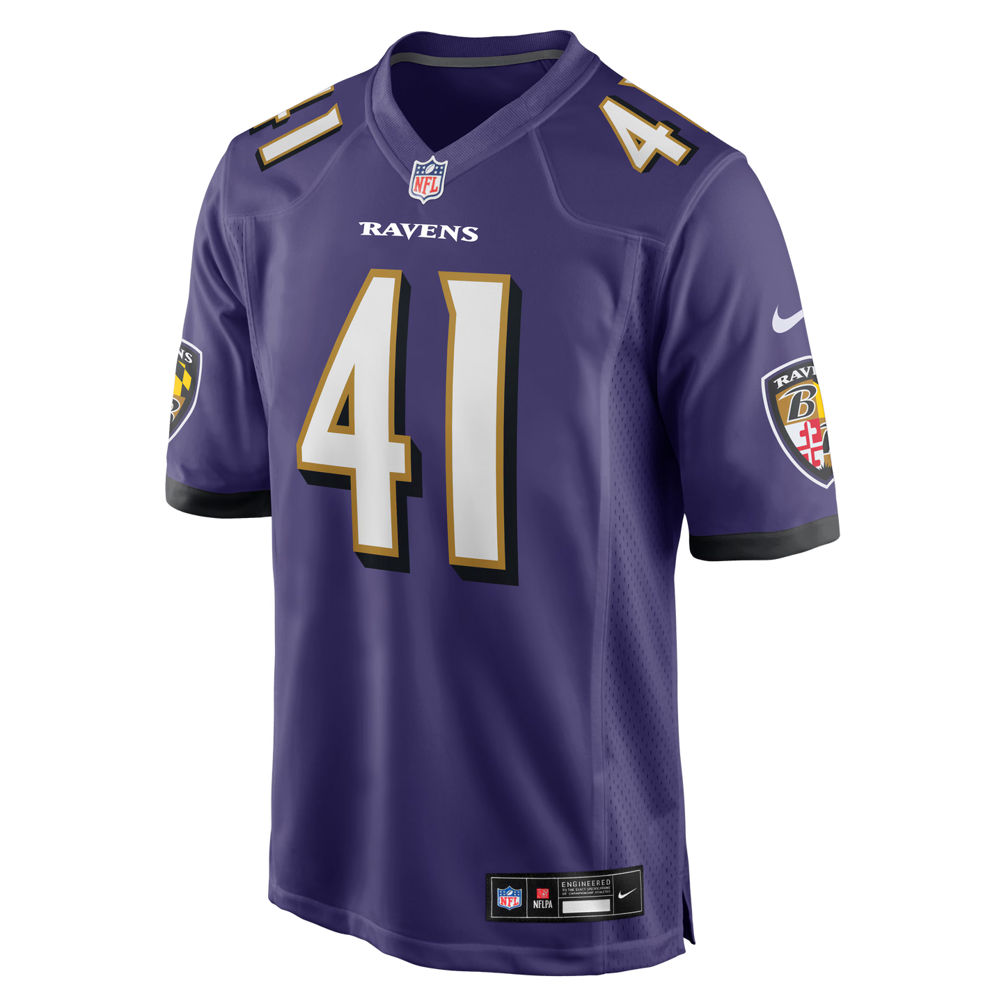 Baltimore Ravens Dre'Mont Jones Purple Team Game Jersey football jersey product view 2