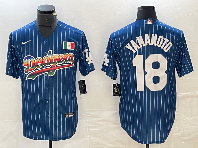 Men's Los Angeles Dodgers Yoshinobu Yamamoto Blue Game Player Jersey baseball jersey product view 1