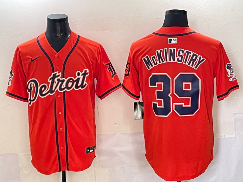 Men's Detroit Tigers Zach McKinstry Orange Limited Player Jersey baseball jersey product view 1