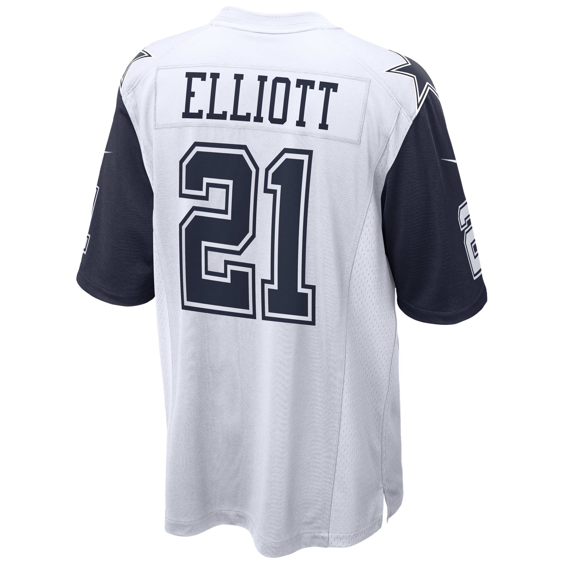 Ezekiel Elliott Dallas Cowboys Alternate Game Jersey - White football jersey product view 3