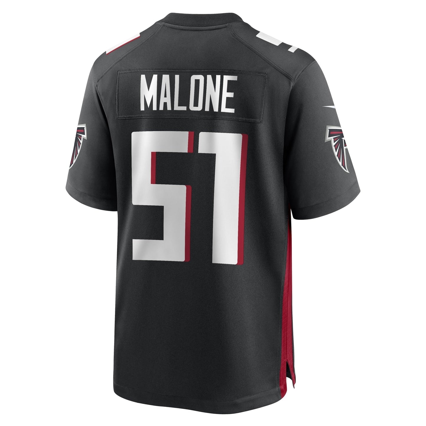 DeAngelo Malone Atlanta Falcons Game Jersey - Black football jersey product view 3