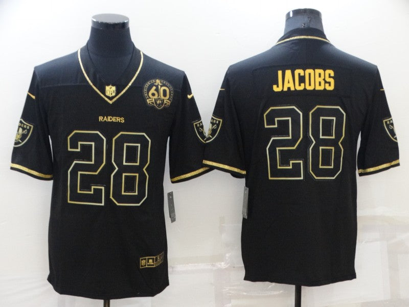 Men's Las Vegas Raiders Josh Jacobs Black Player Game Jersey1 football jersey product view 1