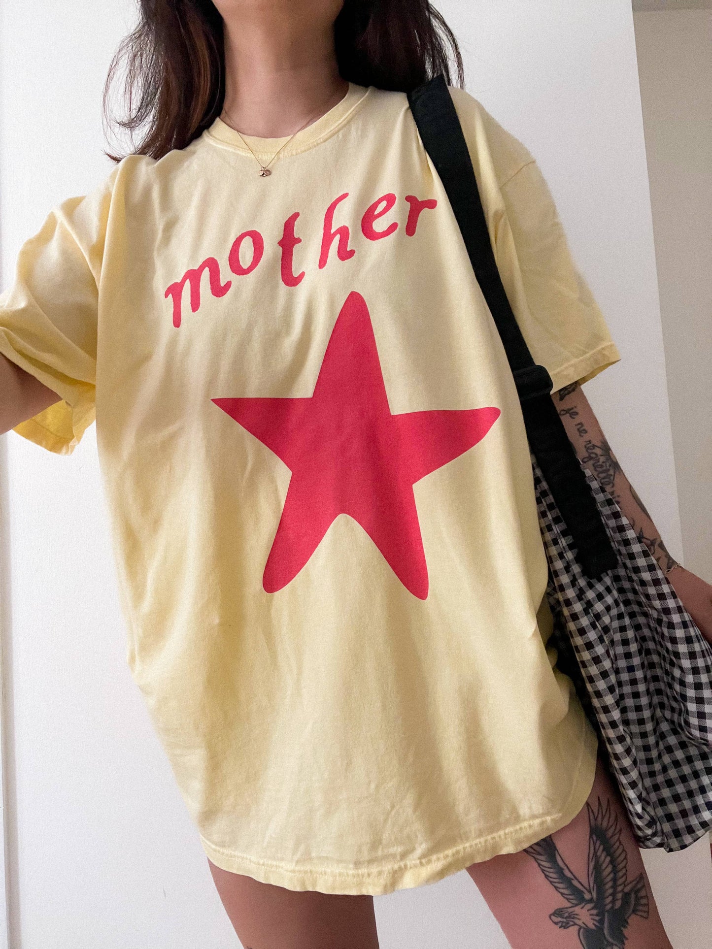 Mother Star Graphic Tee - Butter Yellow Unisex T-shirt, Sweatshirt, Hoodie, Long Sleeve Tee - T-Shirt, Sweatshirt, Hoodie