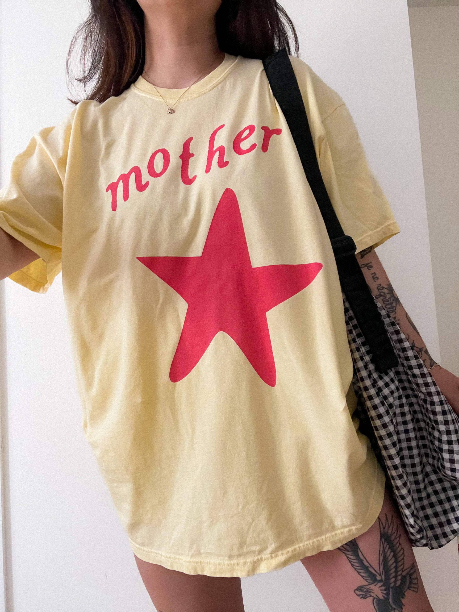 Mother Star Graphic Tee - Butter Yellow Unisex T-shirt, Sweatshirt, Hoodie, Long Sleeve Tee - T-Shirt, Sweatshirt, Hoodie