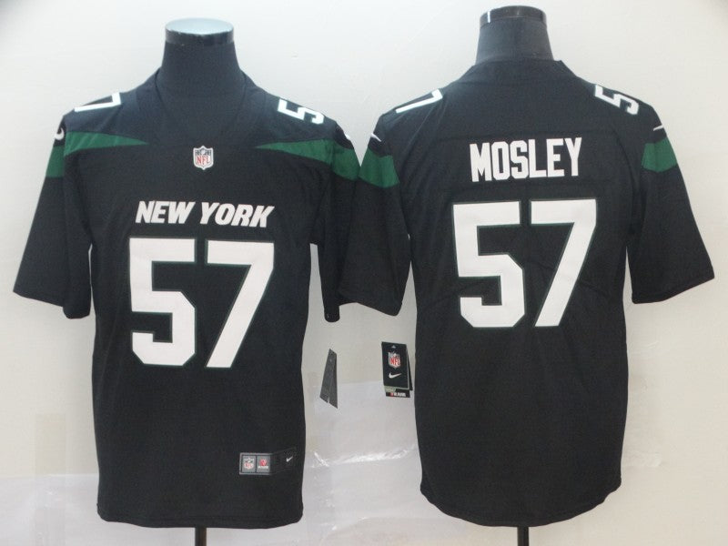 Men's New York Jets C. J. Mosley Black Game Jersey football jersey product view 1