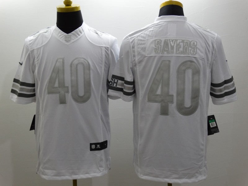 Men's Chicago Bears Gale Sayers #40 White Game Jersey1 football jersey product view 1