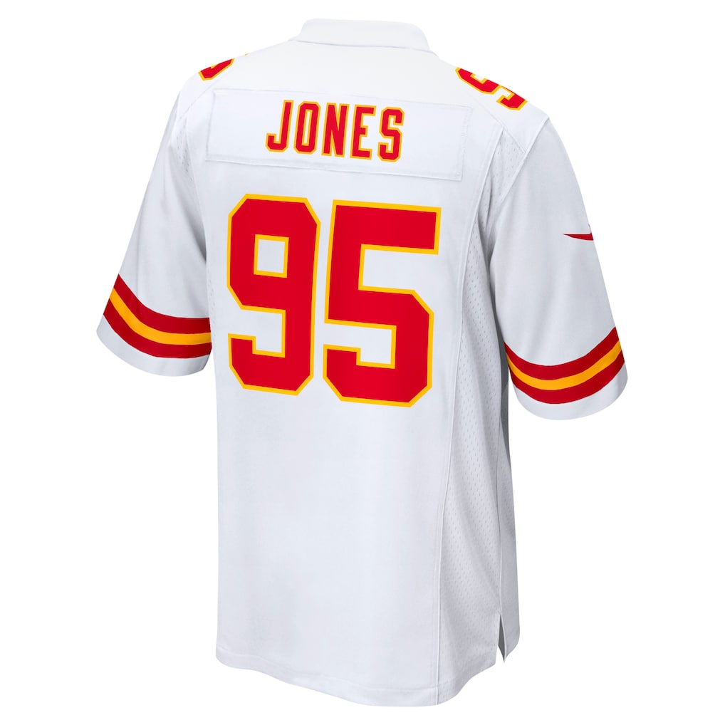 KC.Chiefs #95 Chris Jones White Game Jersey football jersey product view 1
