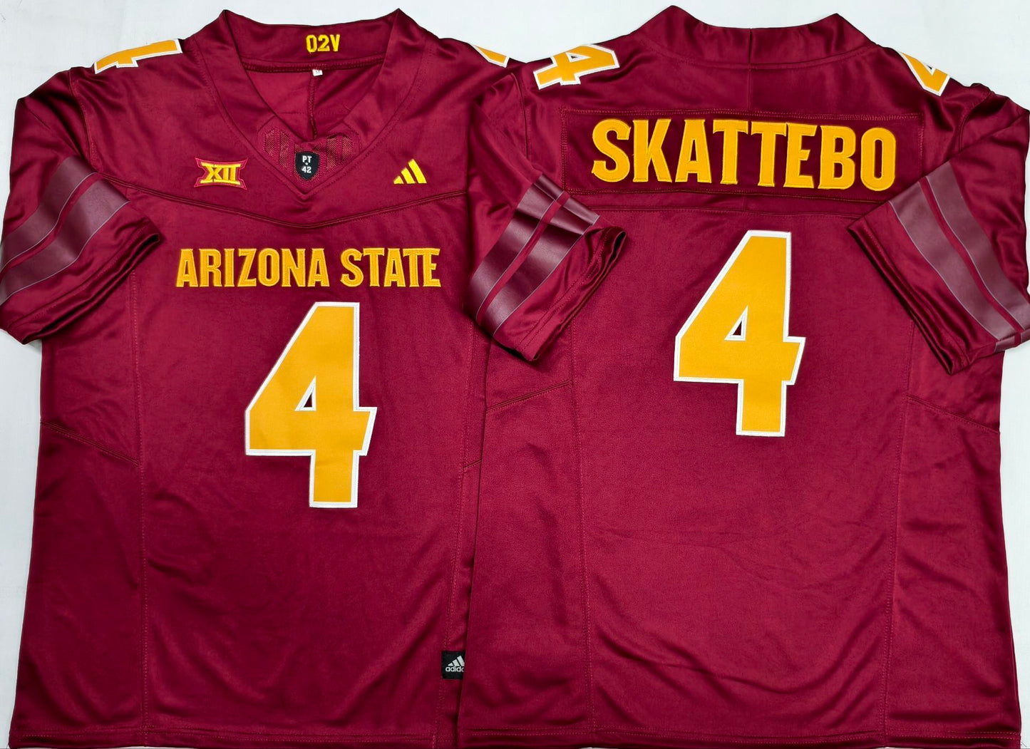Men's Arizona State Sun Devils Cameron Skattebo #4 Red Jersey sports jersey product view 1