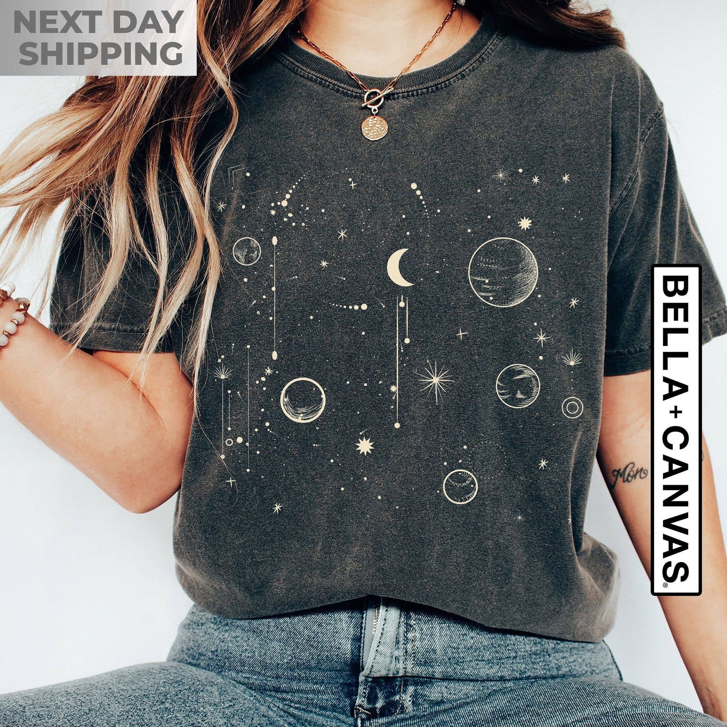 Celestial Astrology Spiritual Aesthetic Moon Mystical Tee Unisex T-shirt, Sweatshirt, Hoodie, Long Sleeve Tee - T-Shirt, Sweatshirt, Hoodie