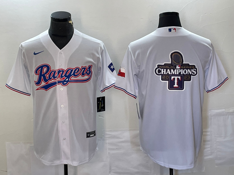 Men's Texas Rangers White Home Game Jersey1 baseball jersey product view 1