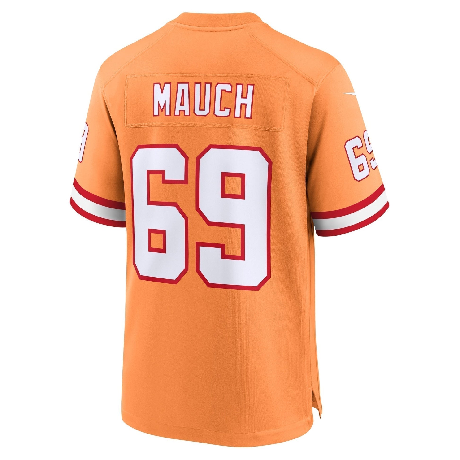 Cody Mauch Tampa Bay Buccaneers Throwback Game Jersey - Orange football jersey product view 3