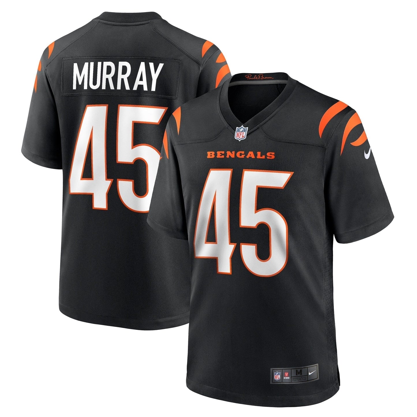 Tyler Murray Cincinnati Bengals Team Game Jersey - Black football jersey product view 1