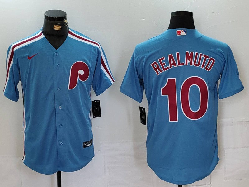 Men's Philadelphia Phillies J.T. Realmuto Light Blue Alternate Limited Jersey baseball jersey product view 1