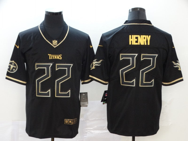 Men's Tennessee Titans Derrick Henry #22 Black Game Jersey1 football jersey product view 1