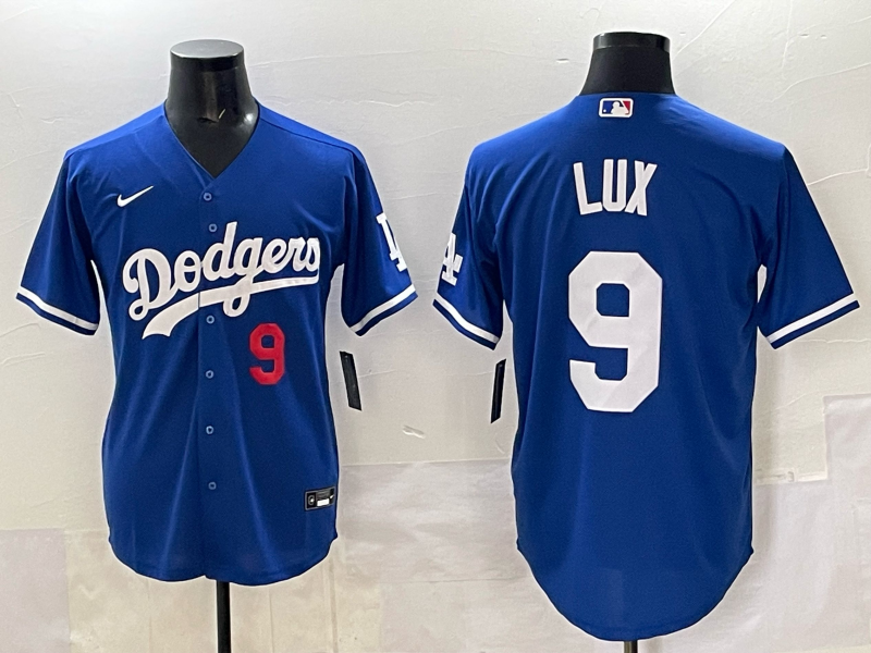 Men's Los Angeles Dodgers Gavin Lux #9 Royal Limited Player Jersey baseball jersey product view 1