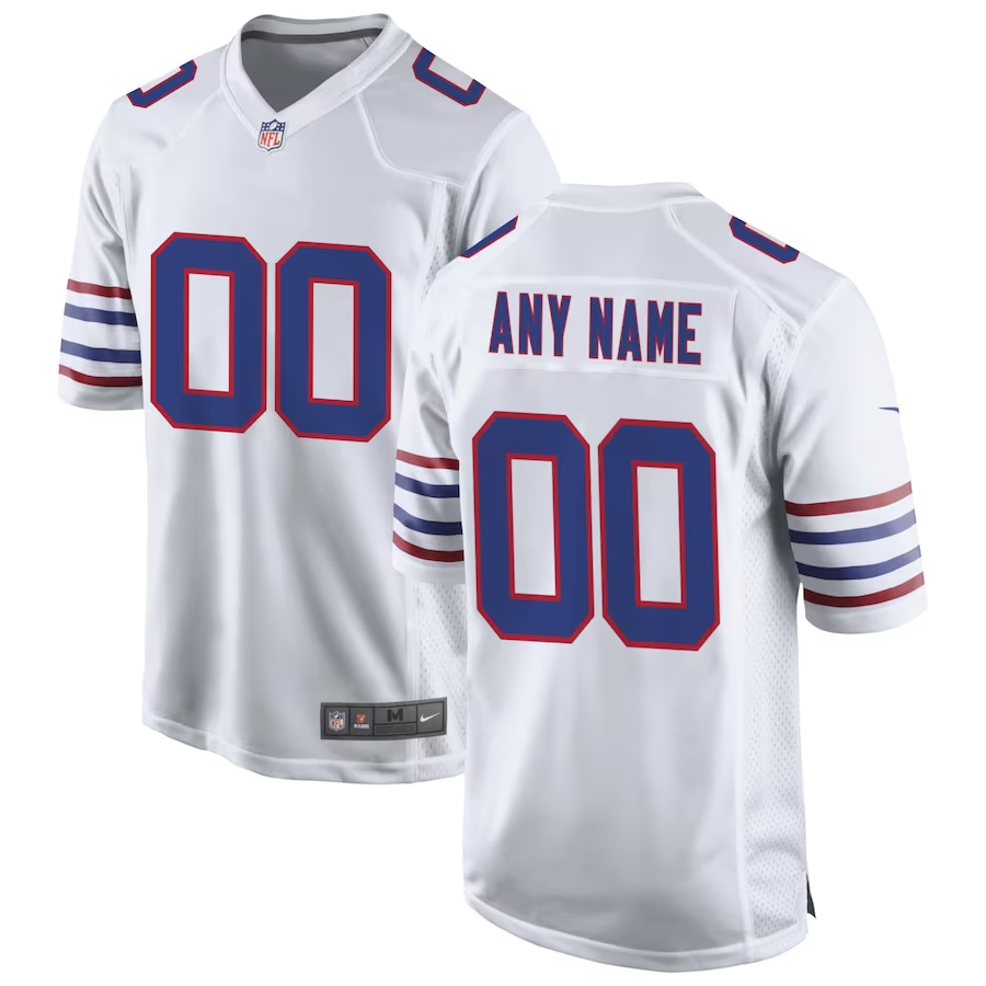 Custom1 Buffalo Bills White Alternate Game Jersey1 football jersey product view 1
