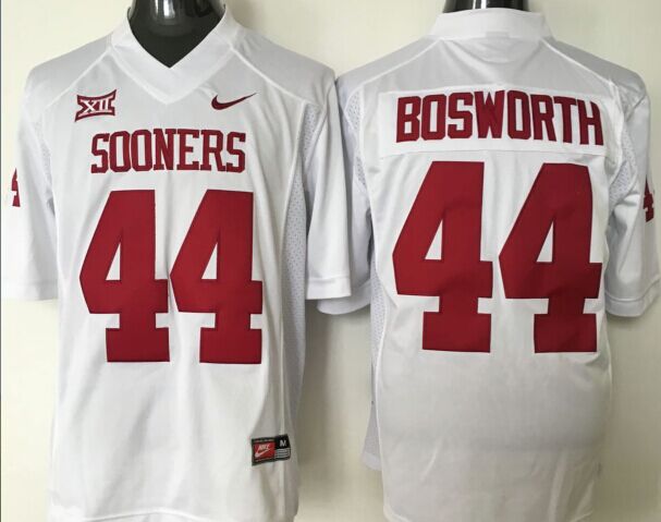 Men's Oklahoma Sooners Brian Bosworth White Player Jersey sports jersey product view 1
