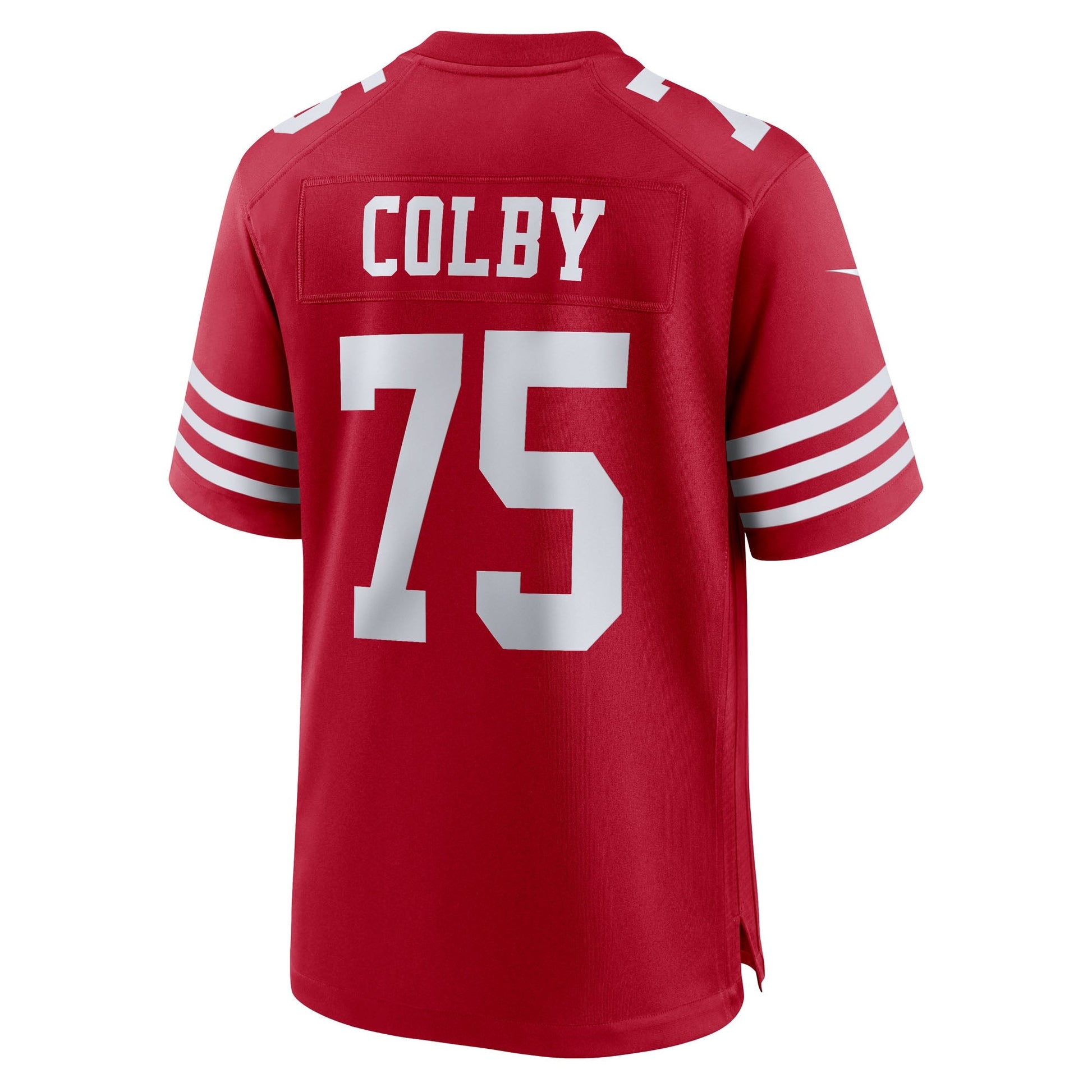 San Francisco 49ers Connor Colby Scarlet Team Game Jersey football jersey product view 2