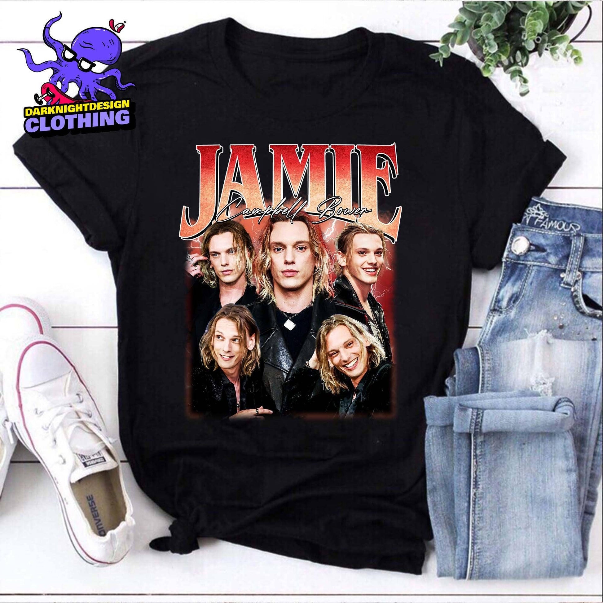 Jamie Campbell Bower Vintage Fans Tee Unisex T-shirt, Sweatshirt, Hoodie, Long Sleeve Tee - T-Shirt, Sweatshirt, Hoodie