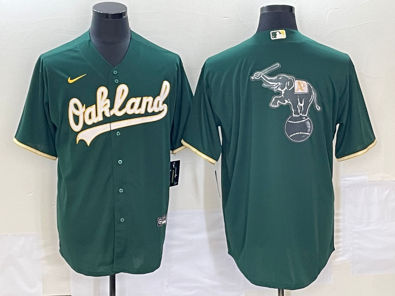 Men's Oakland Athletics Kelly Green Alternate Replica Game Jersey baseball jersey product view 1