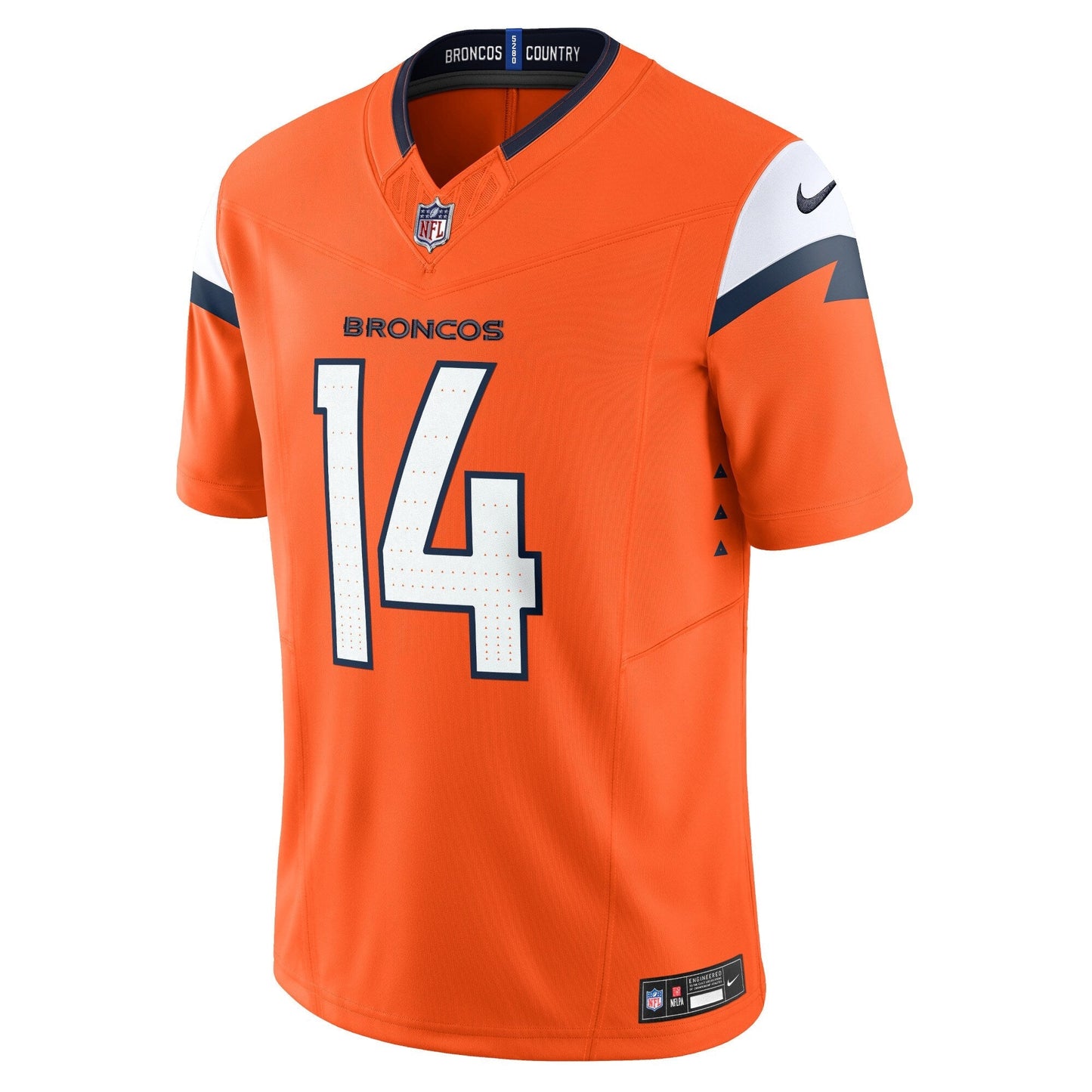 Courtland Sutton Denver Broncos Mile High Collection Vapor F.U.S.E. Limited Jersey - Orange football jersey product view 2