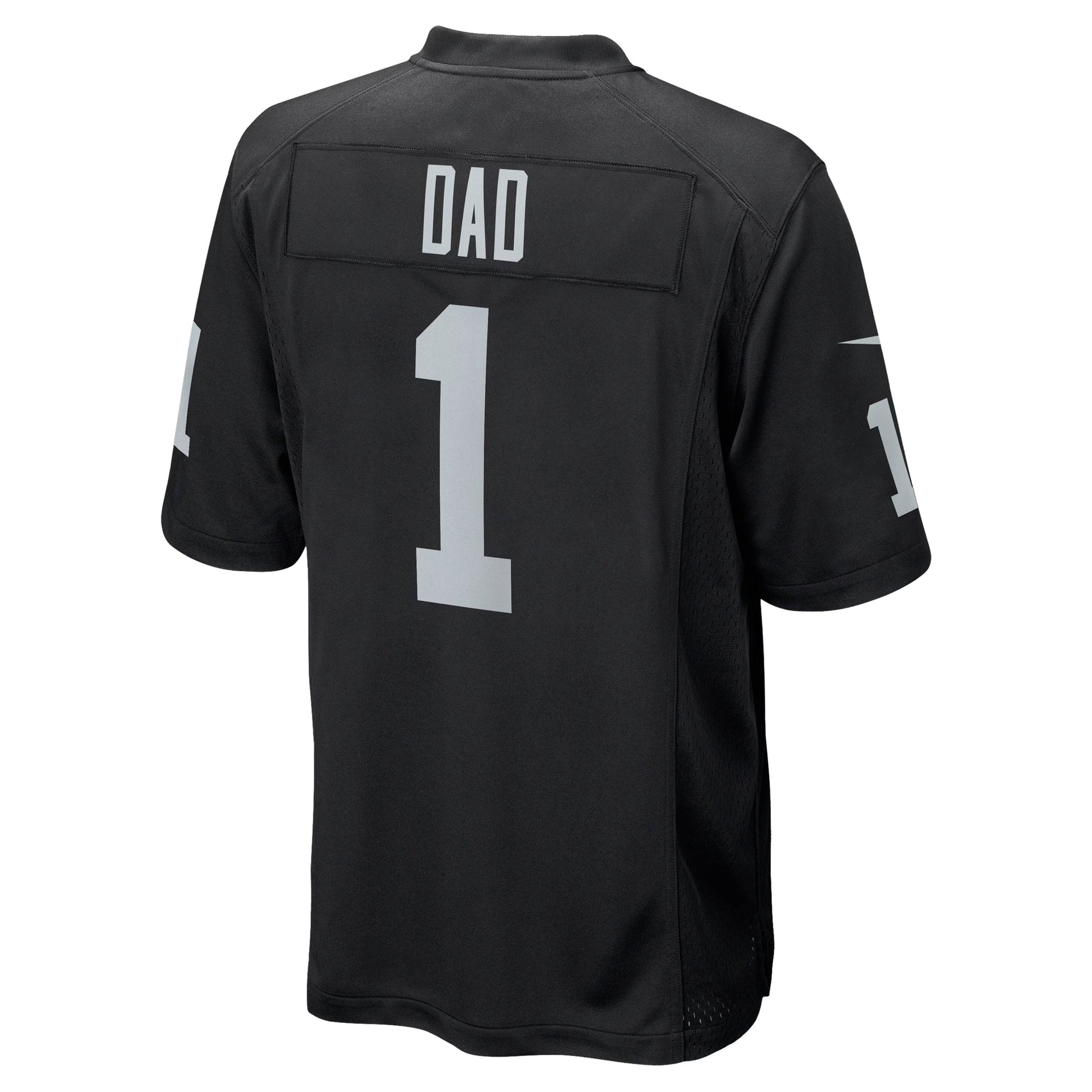 Las Vegas Raiders Number 1 Dad Black Game Jersey football jersey product view 2