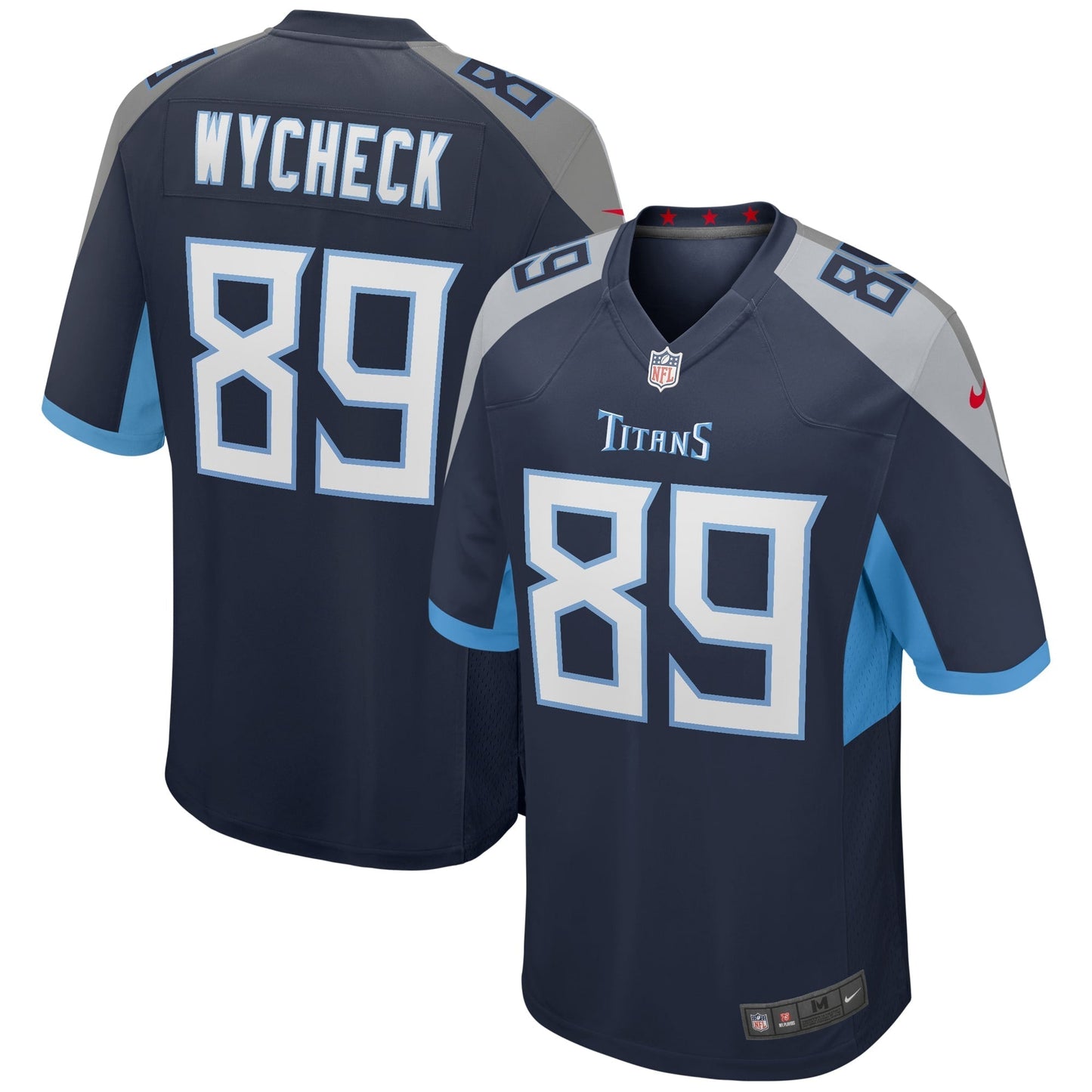 Tennessee Titans Frank Wycheck Navy Game Retired Player Jersey football jersey product view 1