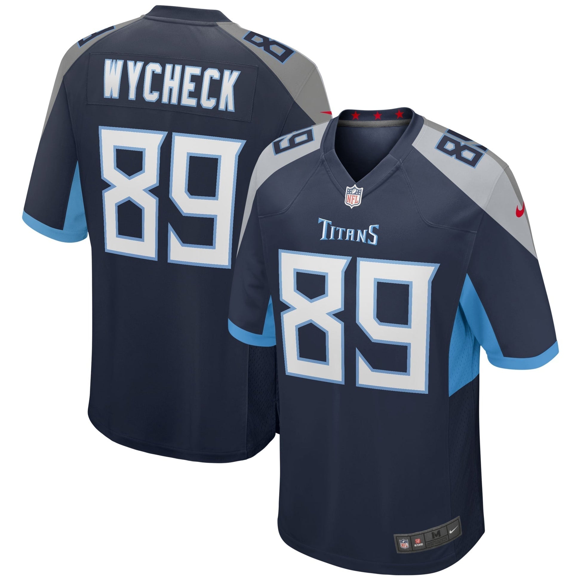 Tennessee Titans Frank Wycheck Navy Game Retired Player Jersey football jersey product view 1