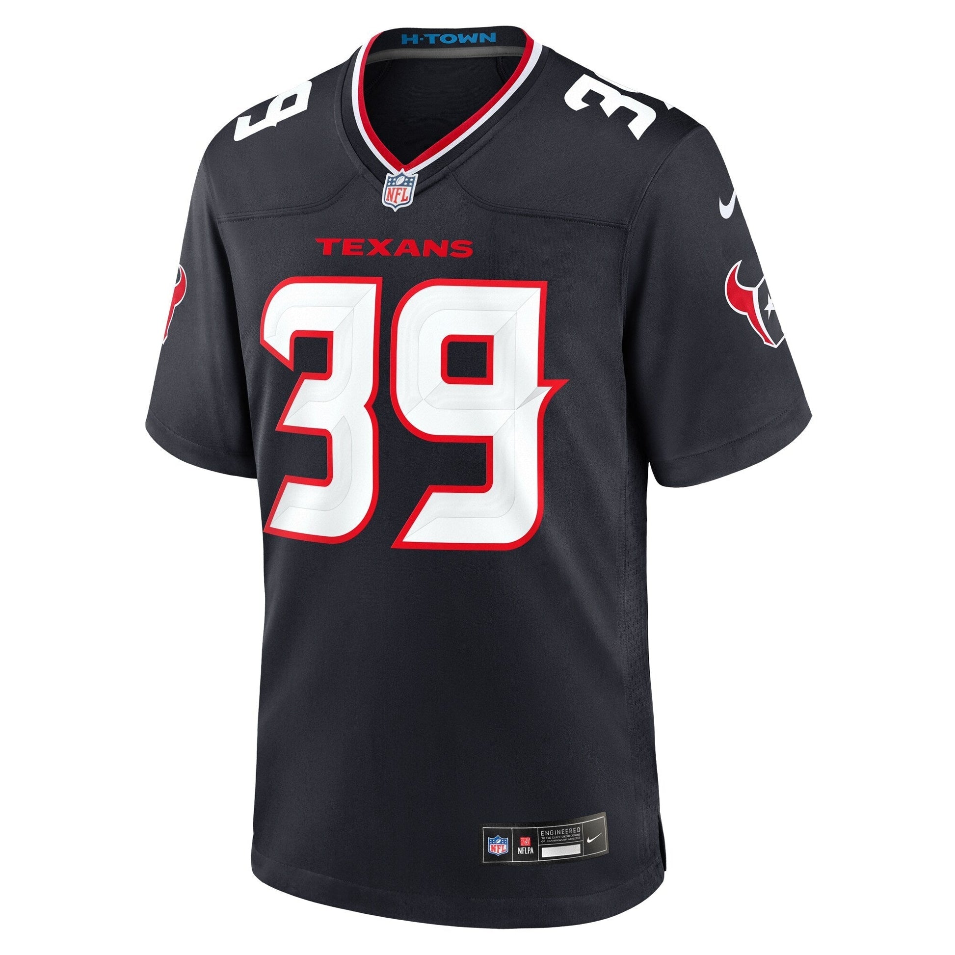Houston Texans Henry To'oto'o Navy Team Game Jersey football jersey product view 2