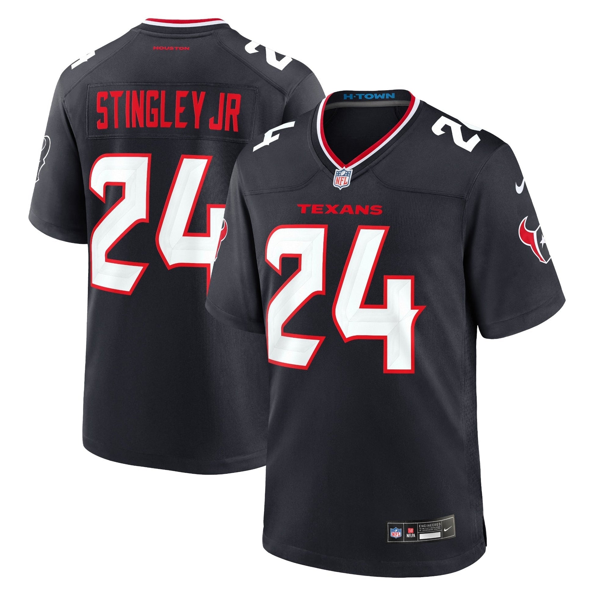 Houston Texans Derek Stingley Jr. Navy Game Jersey football jersey product view 1