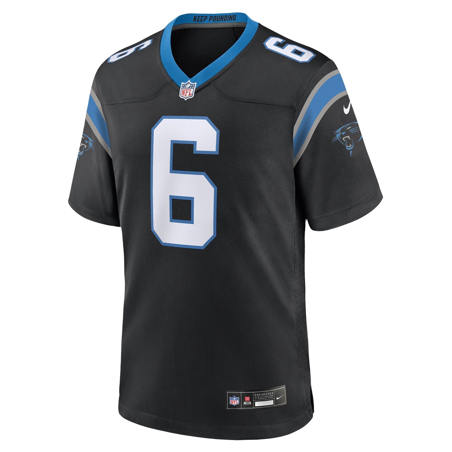 Carolina Panthers Sam Martin Black Team Game Jersey football jersey product view 1
