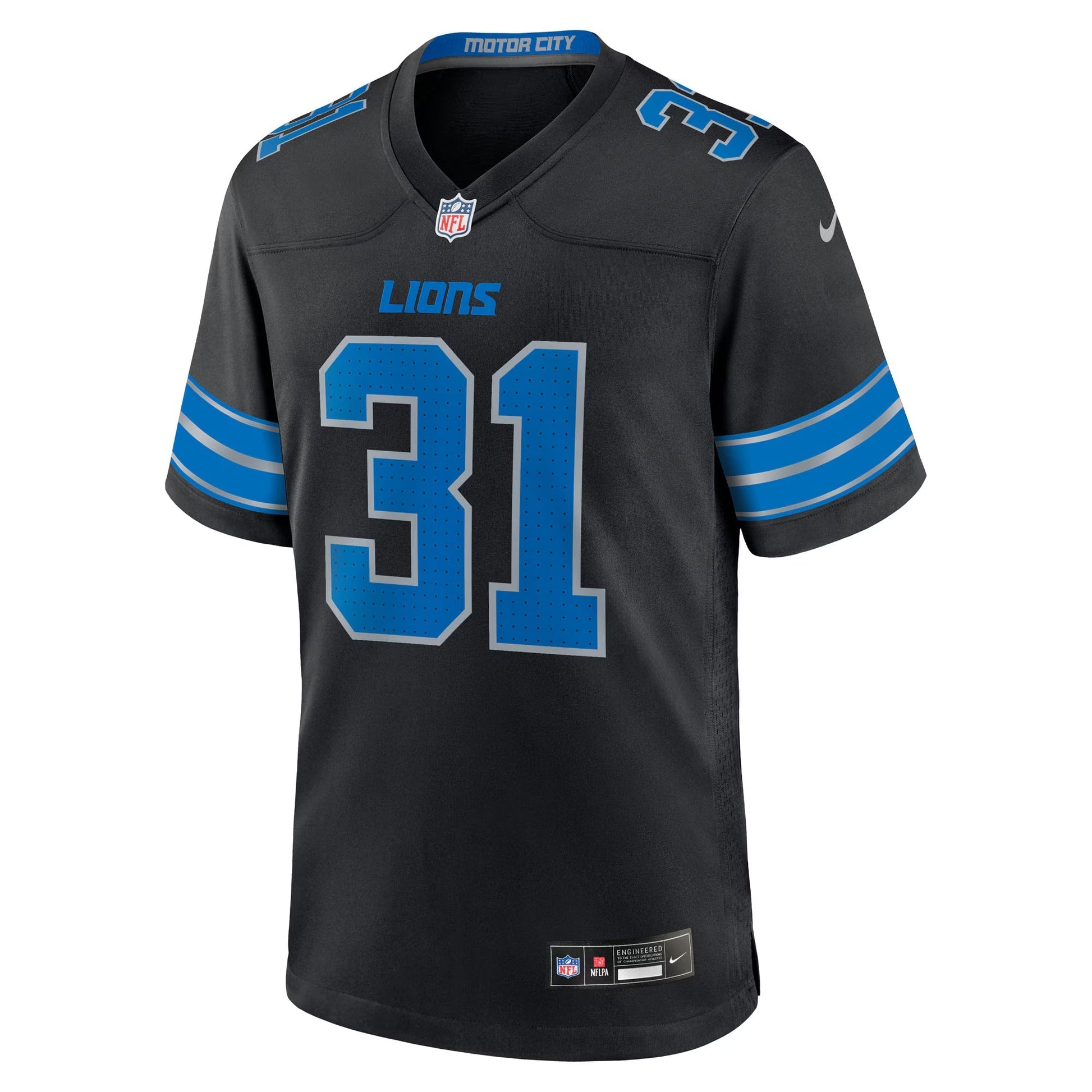 Detroit Lions Kerby Joseph Black Alternate Game Jersey football jersey product view 1