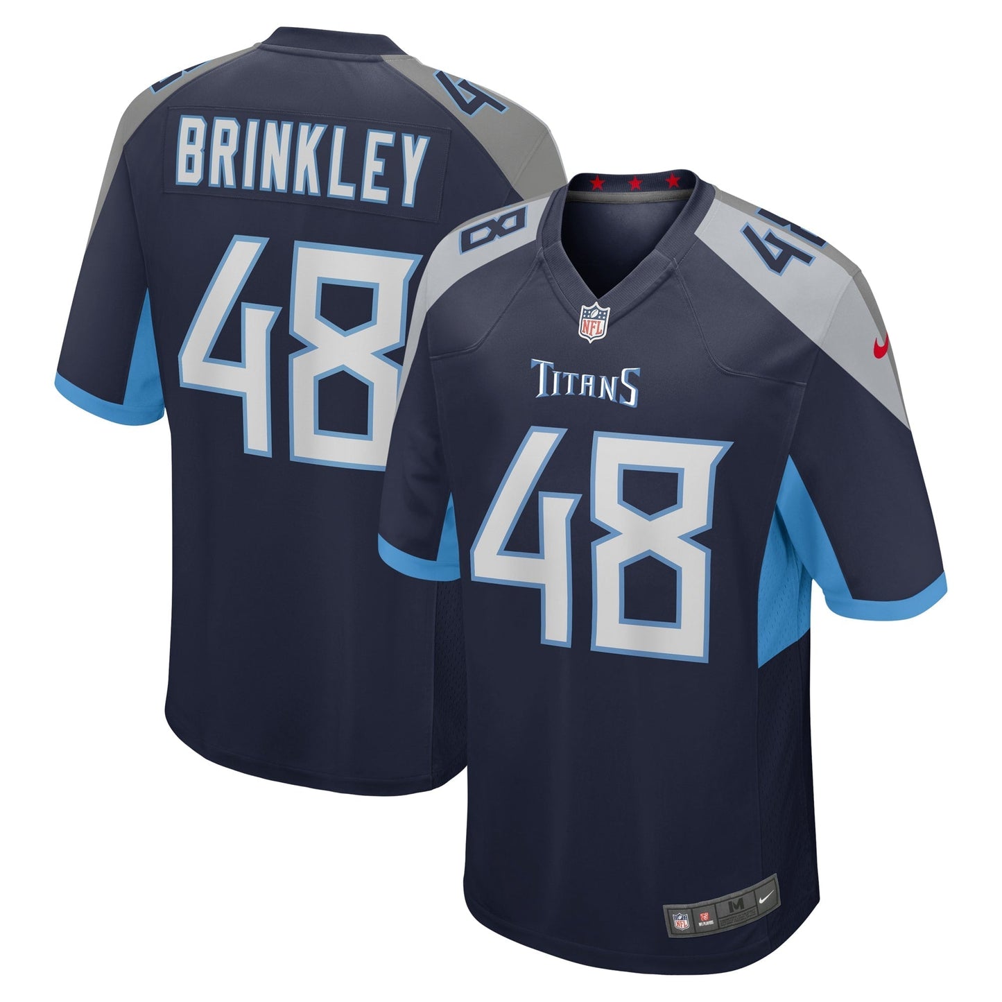 Tennessee Titans Beau Brinkley Navy Game Jersey football jersey product view 1