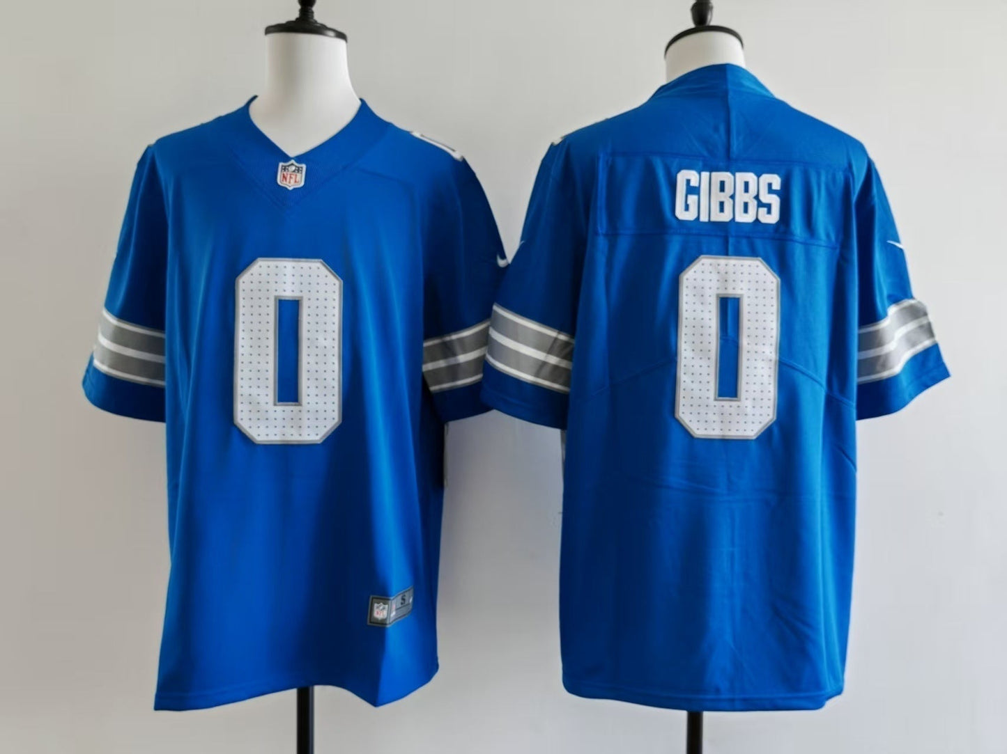 Men's Detroit Alex Jahmyr Gibbs Jersey - Blue#0 football jersey product view 1
