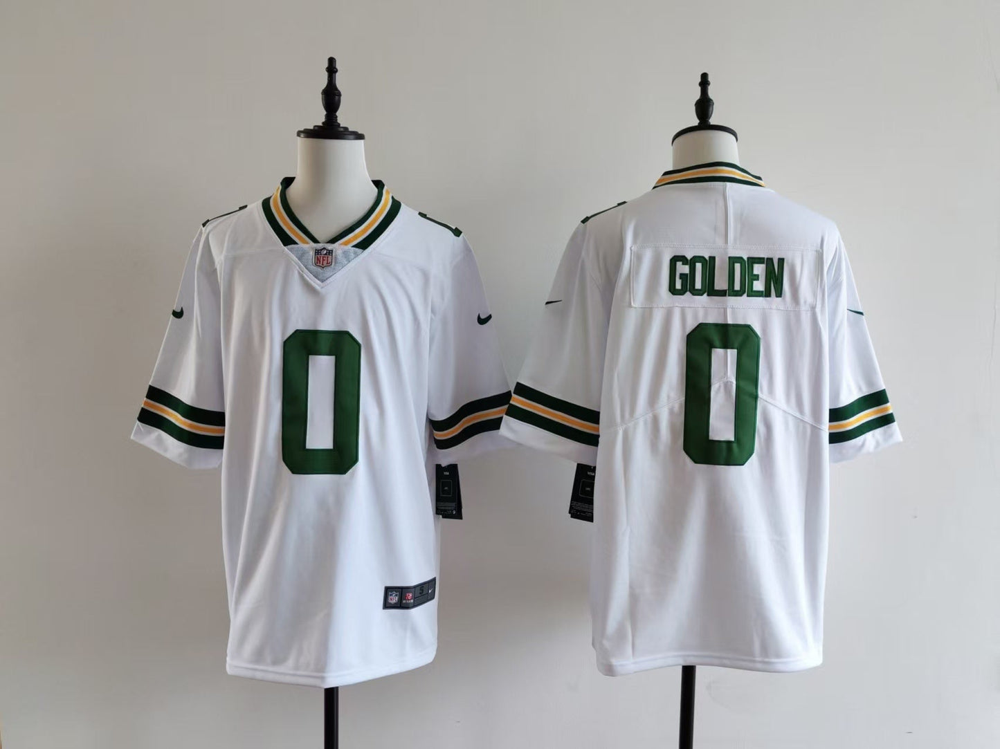 Men's Green Bay Packers Matthew Golden Jersey - White football jersey product view 1