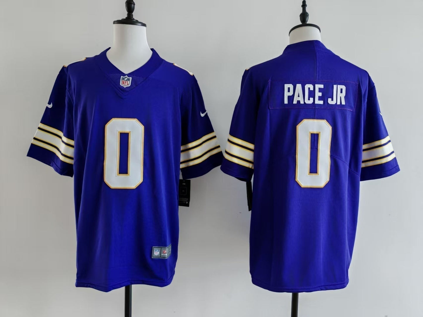 Men's Minnesota Vikings Ivan Pace Jr Jersey - Retro Purple football jersey product view 1