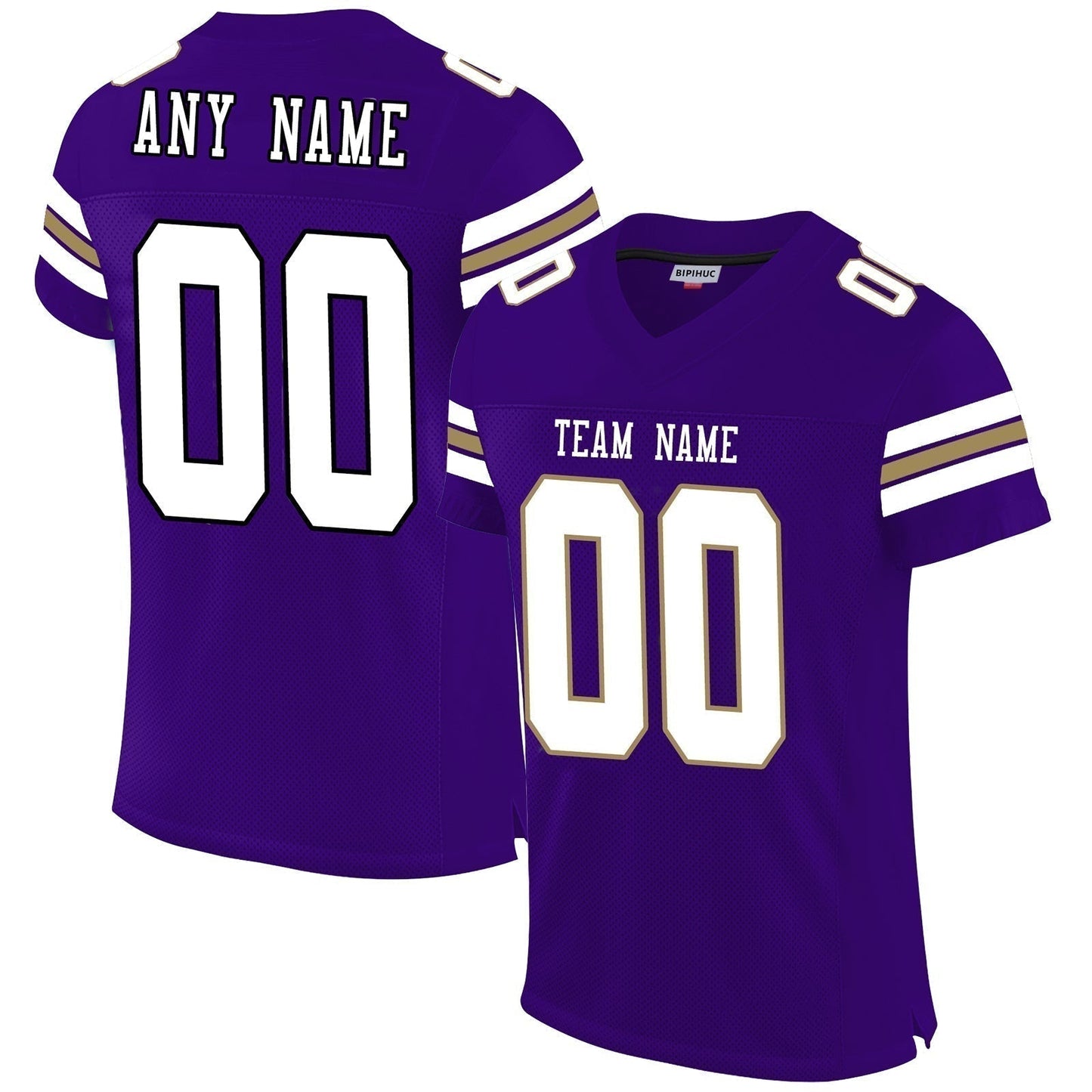 Custom B.Ravens Football Jerseys Team Name And Number for Men Youth Women Purple Christmas Birthday Gifts Jersey football jersey product view 1